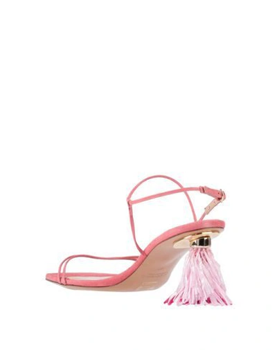 Shop Jacquemus Sandals In Pastel Pink