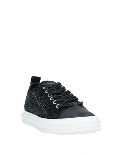 Shop Giuseppe Zanotti Woman Sneakers Black Size 7 Soft Leather
