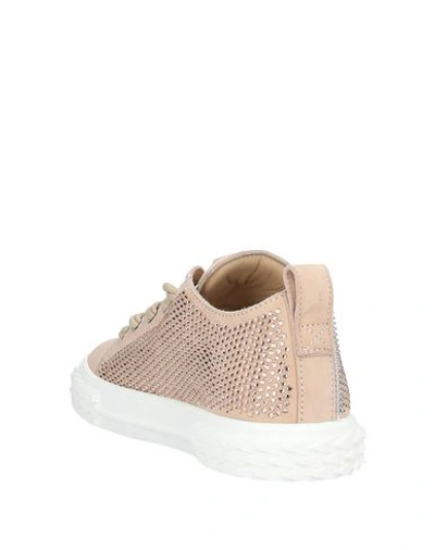 Shop Giuseppe Zanotti Woman Sneakers Blush Size 7 Soft Leather In Pink