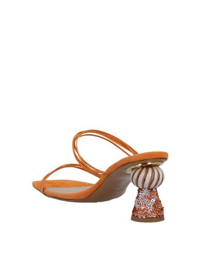 Shop Jacquemus Sandals In Orange
