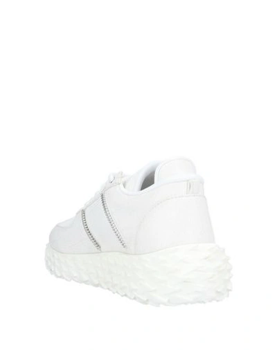 Shop Giuseppe Zanotti Woman Sneakers White Size 11 Soft Leather, Textile Fibers