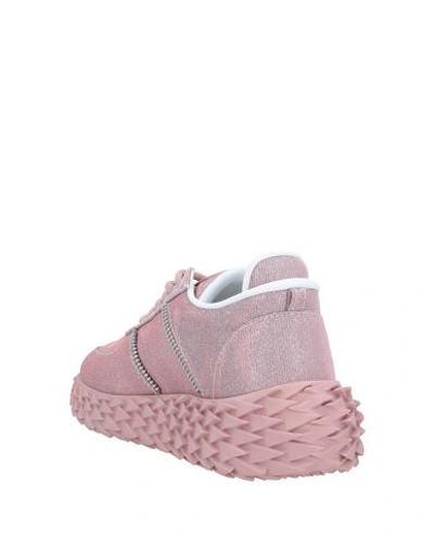 Shop Giuseppe Zanotti Woman Sneakers Pink Size 8 Soft Leather, Textile Fibers