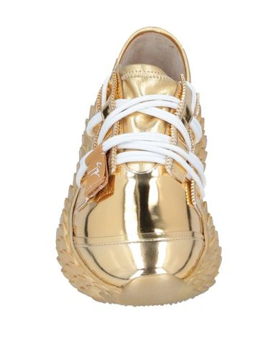 Shop Giuseppe Zanotti Sneakers In Gold
