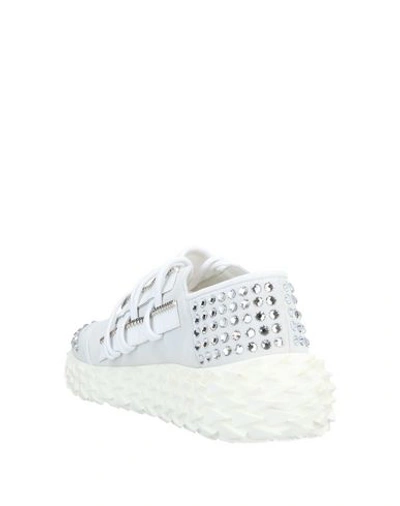 Shop Giuseppe Zanotti Woman Sneakers White Size 7 Soft Leather, Textile Fibers