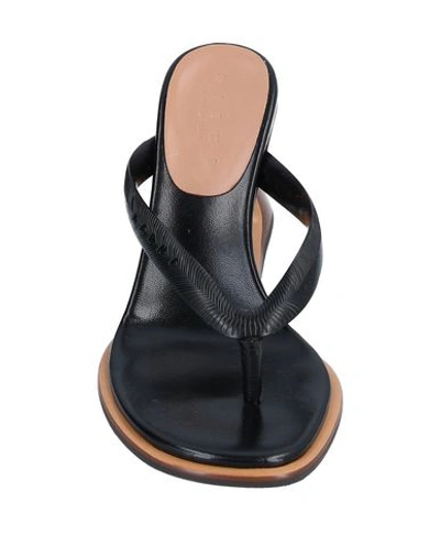 Shop Marni Toe Strap Sandals In Black