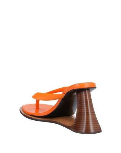 Shop Marni Toe Strap Sandals In Orange