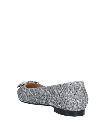 Shop Stuart Weitzman Ballet Flats In Silver