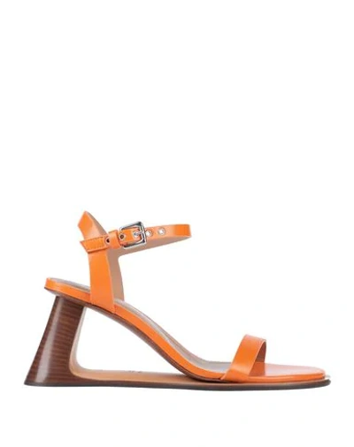 Shop Marni Woman Sandals Orange Size 6 Soft Leather