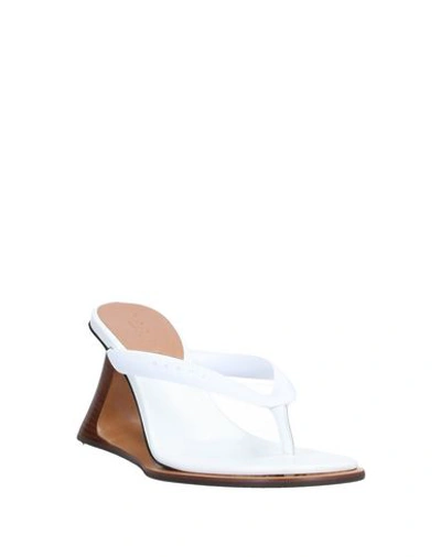 Shop Marni Toe Strap Sandals In White