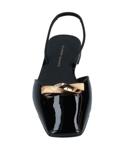 Shop Giuseppe Zanotti Ballet Flats In Black