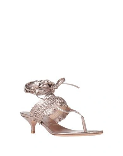 Shop Dior Toe Strap Sandals In Copper