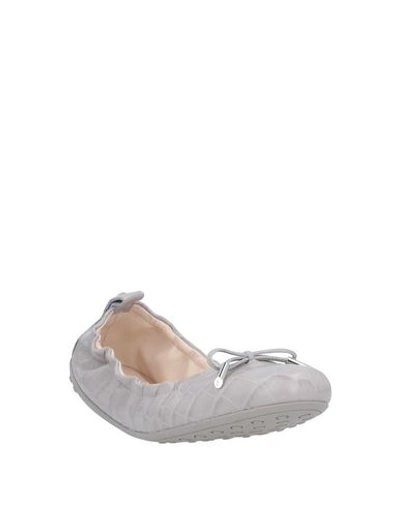 Tod's Ballet Flats In Grey