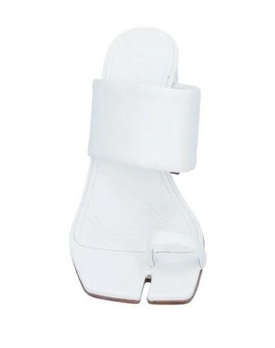 Shop Maison Margiela Toe Strap Sandals In White