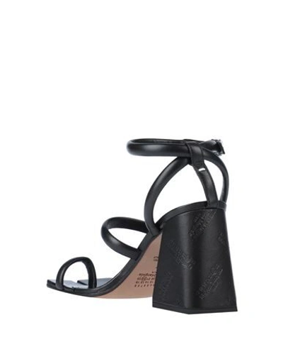 Shop Maison Margiela Toe Strap Sandals In Black