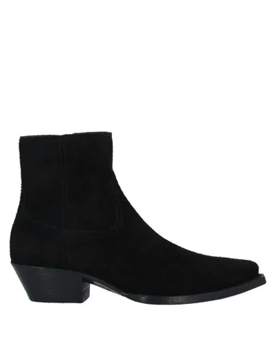 Shop Saint Laurent Ankle Boots In Black