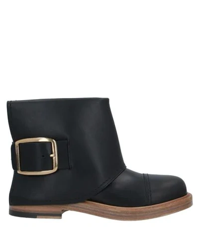 Shop Alexander Mcqueen Woman Ankle Boots Black Size 7 Soft Leather