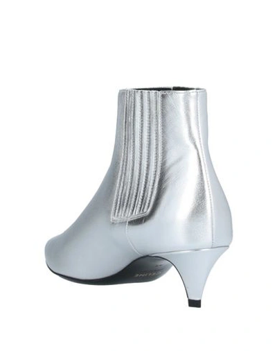 Shop Celine Ankle Boots In Silver