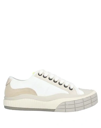 Shop Chloé Woman Sneakers White Size 7 Polyester, Calfskin