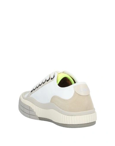 Shop Chloé Woman Sneakers White Size 7 Polyester, Calfskin