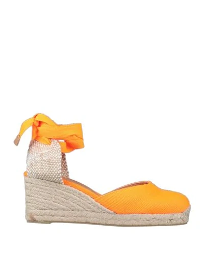 Shop Castaã±er Espadrilles In Orange