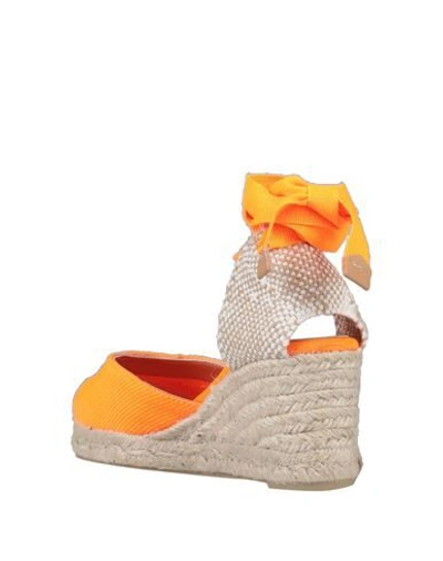 Shop Castaã±er Espadrilles In Orange