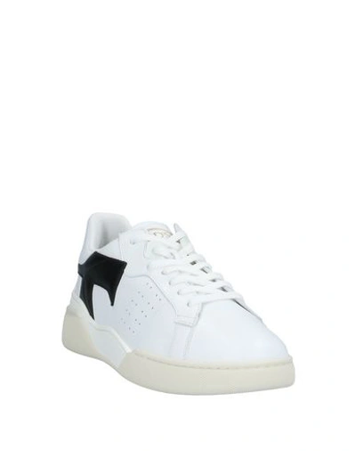 Shop Tod's Woman Sneakers White Size 7 Leather, Textile Fibers