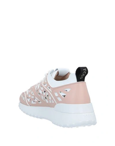 Shop Tod's Woman Sneakers Blush Size 8 Soft Leather In Pink