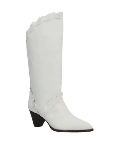 Shop Isabel Marant Woman Boot Ivory Size 7 Calfskin In White