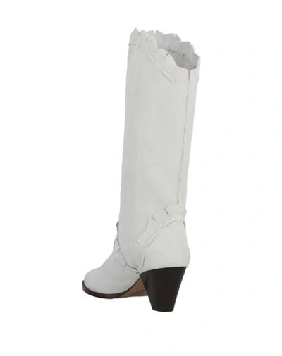 Shop Isabel Marant Woman Boot Ivory Size 7 Calfskin In White