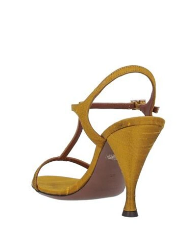 Shop L'autre Chose L' Autre Chose Woman Sandals Ocher Size 10 Textile Fibers In Yellow