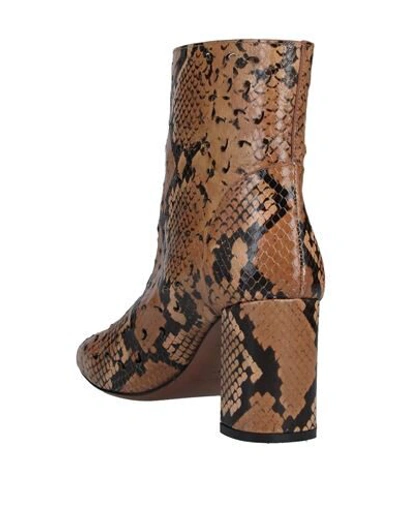 Shop L'autre Chose L' Autre Chose Woman Ankle Boots Khaki Size 8 Soft Leather In Beige
