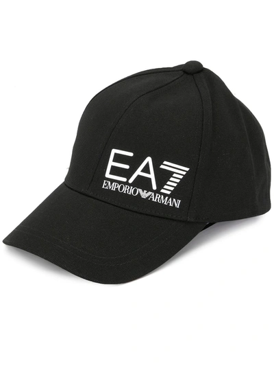 Shop Ea7 Baseball Cap In Black