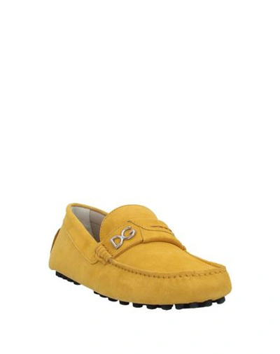 Shop Dolce & Gabbana Loafers In Yellow