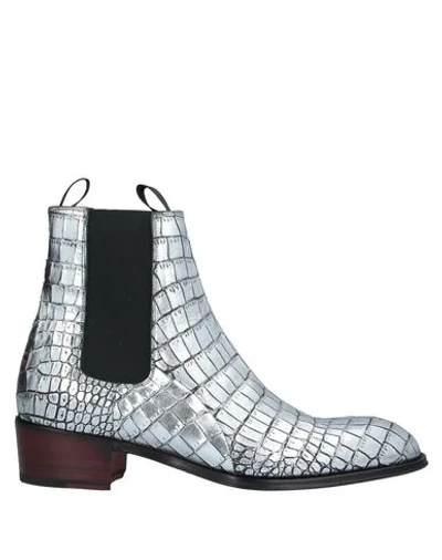 Shop Giuseppe Zanotti Ankle Boots In Silver