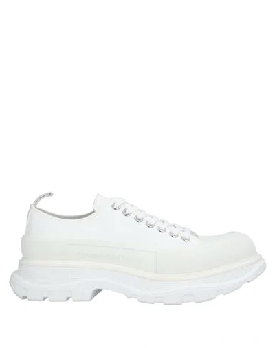 Shop Alexander Mcqueen Man Sneakers White Size 11 Soft Leather