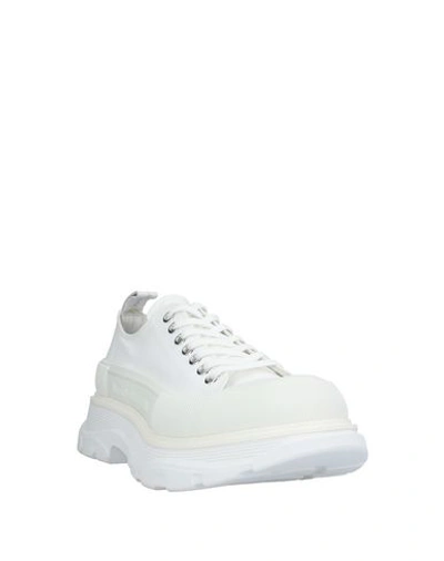 Shop Alexander Mcqueen Man Sneakers White Size 11 Soft Leather