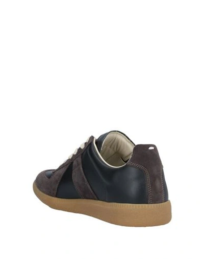 Shop Maison Margiela Man Sneakers Dark Brown Size 7 Soft Leather