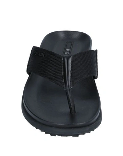 Shop Prada Toe Strap Sandals In Black