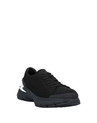 Shop Neil Barrett Man Sneakers Black Size 9 Textile Fibers