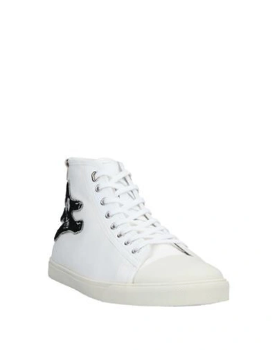Shop Celine Man Sneakers White Size 11 Textile Fibers