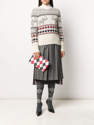 Shop Thom Browne Sweaters In Bianco