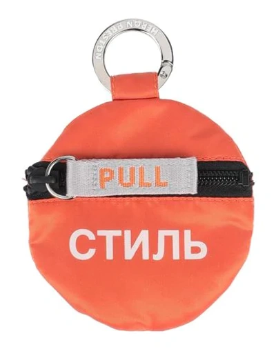 Shop Heron Preston Coin Purses In Orange