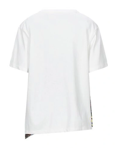 Shop M Missoni Woman T-shirt White Size S Cotton, Viscose, Silk
