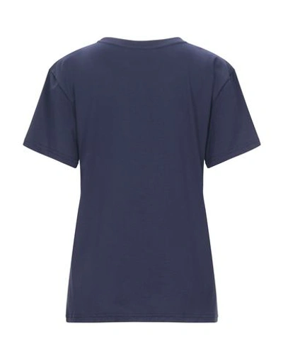 Shop Alberta Ferretti Woman T-shirt Midnight Blue Size S Organic Cotton