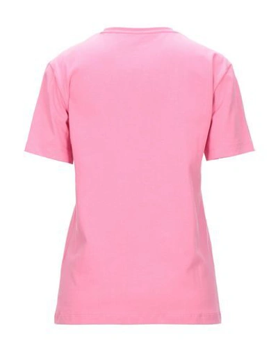 Shop Rabanne Woman T-shirt Pink Size Xxs Cotton