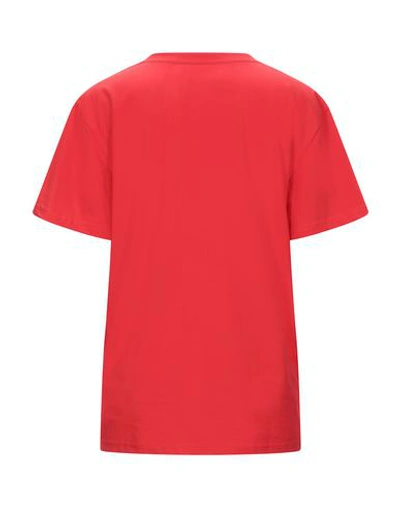 Shop Alberta Ferretti Woman T-shirt Red Size M Organic Cotton