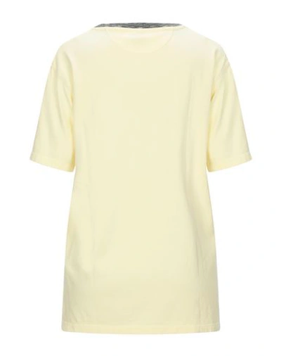 Shop M Missoni Woman T-shirt Light Yellow Size L Cotton