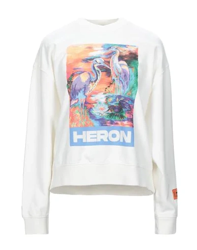 Shop Heron Preston Woman Sweatshirt White Size Xs Cotton