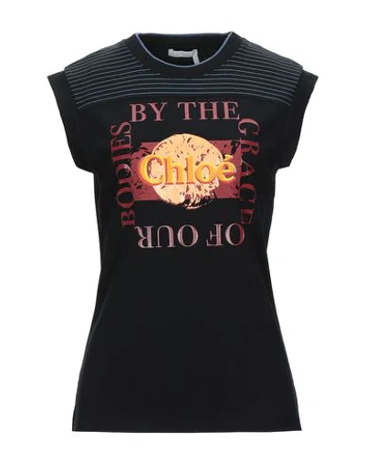 Shop Chloé T-shirts In Black