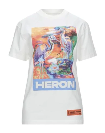 Shop Heron Preston T-shirts In Ivory